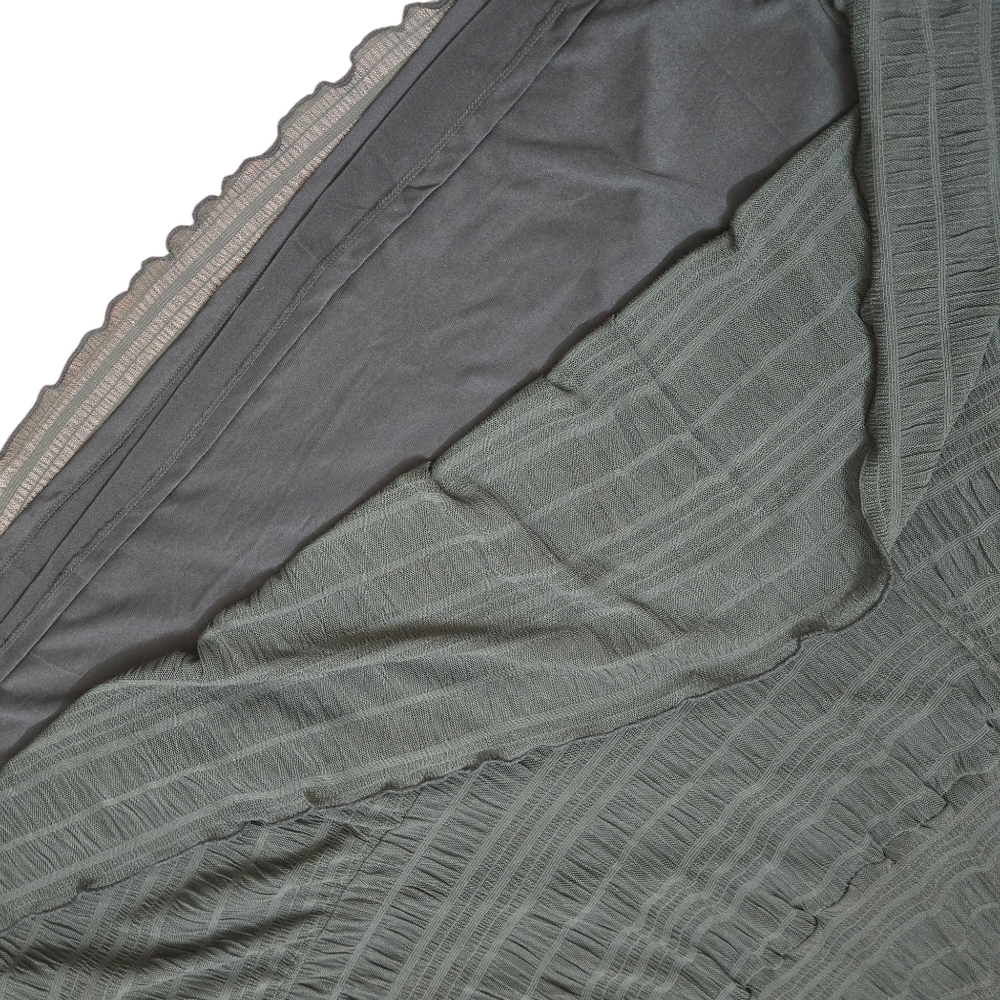 Max Studio Dark Emerald Green Flutter Sleeve Ruch… - image 8